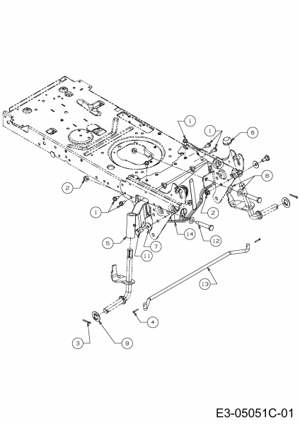 Ersatzteile WOLF-Garten Rasentraktor Select 105.155 T Typ: 13RM77RN650  (2014) Vorderachse 