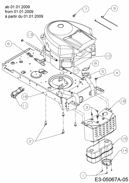 Ersatzteile Black Edition Rasentraktoren 180-107 Typ: 13AT777G615  (2009) Motorzubehör ab 01.01.2009