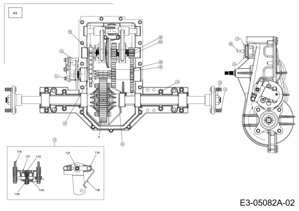 Ersatzteile Yard-Man Gartentraktoren AH 8200 Typ: 14AU804H643  (2000) Bremse, Getriebe 618-0376