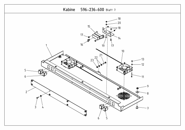 Ersatzteile Zubehör Kompakttraktoren Kabine für CC 2000/3000 RD Serie Typ: 596-236-600  (2009) Lüfter, Sicherungsdose