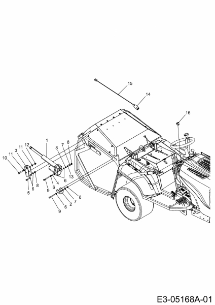 Ersatzteile Zubehör Kompakttraktoren Grasfangeinrichtung inkl. Entleerung für CC 2000/3000 RD Serie, Elektrische Entleerung für 450 l Box Typ: 596-207-600  (2011) Elektrische Korbentleerung