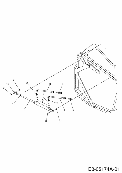 Ersatzteile Zubehör Kompakttraktoren Grasfangeinrichtung inkl. Entleerung für CC 2000/3000 RD Serie, Hydr. Entleerung für 450 l Box (nicht für CC 2250 RD) Typ: 596-208-600  (2011) Hydraulische Entleerung