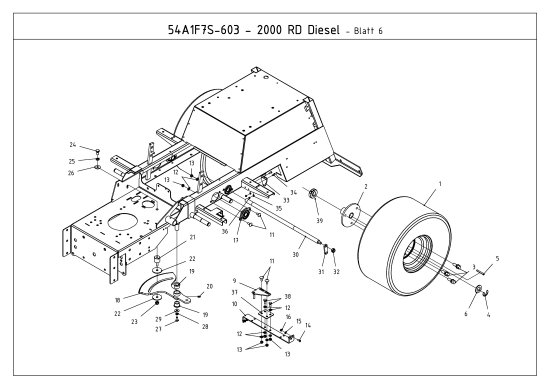 Cub Cadet Ersatzteile Kompakttraktoren CC 2000 RD 54A1F7S-603  (2010) Lenkung, Räder hinten