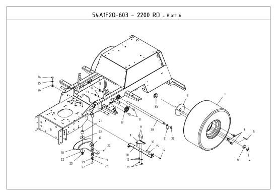 Cub Cadet Ersatzteile Kompakttraktoren CC 2200 RD 2 WD 54A1F2Q-603  (2009) Lenkung, Räder hinten