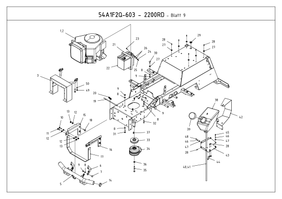 Cub Cadet Ersatzteile Kompakttraktoren CC 2200 RD 2 WD 54A1F2Q-603  (2010) Motorzubehör