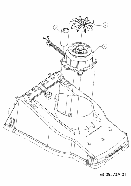 Ersatzteile MTD Elektro Rasenmäher ohne Antrieb 3210 E Typ: 18D-U1D-600  (2010) Elektromotor 