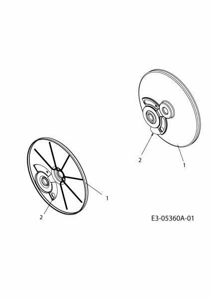 Ersatzteile WOLF-Garten Elektro Rasenmäher mit Antrieb Ambition 48 EAHW Typ: 18AR11L-650  (2013) Radabdeckungen 