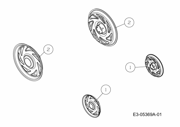 Ersatzteile Lux Tools Motormäher mit Antrieb B 48 HMAECO Typ: 12A-129L694  (2013) Radkappen