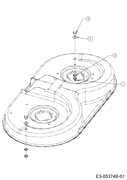 Ersatzteile MTD Rasentraktor Smart RE 130 H Typ: 13HH71KE600  (2016) Verschlussdeckel Waschdüse Mähwerk 