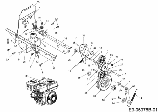 Ersatzteile MTD Motorhacke T/405 M Typ: 21AA46M3678  (2013) Fahrantrieb, Motor 