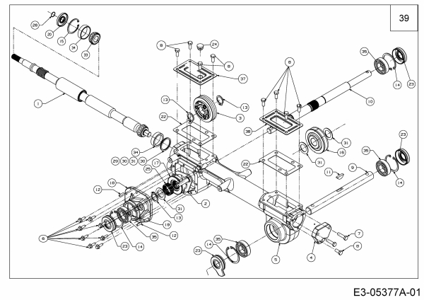 Ersatzteile MTD Motorhacke T/405 M Typ: 21AA46M3678  (2012) Getriebe 