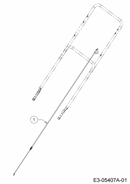 Ersatzteile MTD Benzin Rasenmäher ohne Antrieb G 46 MO Typ: 11D-70M2600  (2011) Bremszug 