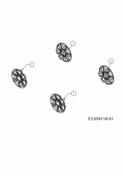 Ersatzteile M Tech Motormäher M 46 MO Typ: 11D-70JS605  (2011) Radkappen