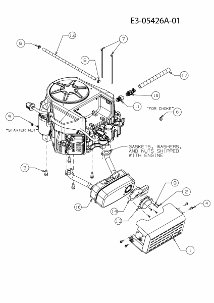Ersatzteile Gutbrod Rasentraktoren GLX 105 RHL-K Typ: 13BG51GN690  (2010) Motorzubehör