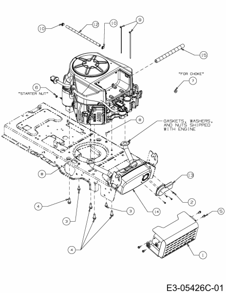 Ersatzteile Gutbrod Rasentraktoren GLX 105 RHL-K Typ: 13CG51GN690  (2012) Motorzubehör