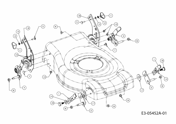 Ersatzteile Ok Motormäher mit Antrieb 46 SPB Typ: 12C-J24J667  (2010) Höhenverstellung