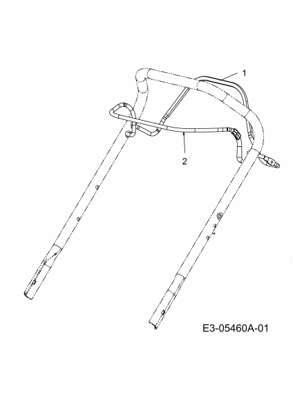 Ersatzteile MTD Benzin Rasenmäher mit Antrieb SP 46 B Typ: 12D-J55C615  (2012) Schalthebel 