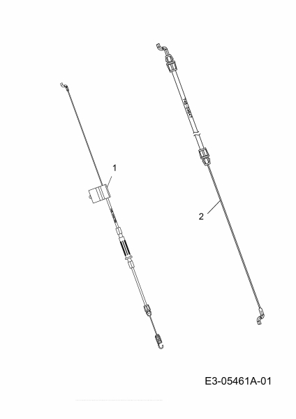 Ersatzteile MTD Benzin Rasenmäher mit Antrieb 46 SPBE Typ: 12EEJ58U600  (2011) Bowdenzüge 