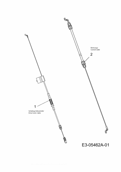 Ersatzteile Mr.Gardener Motormäher mit Antrieb HWD 4046 T Typ: 12C-J64M629  (2011) Bowdenzüge