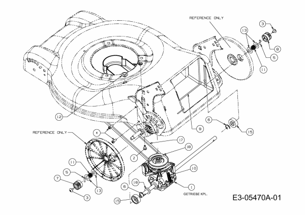 Ersatzteile Ok Motormäher mit Antrieb 46 SPB Typ: 12C-J24J667  (2010) Getriebe