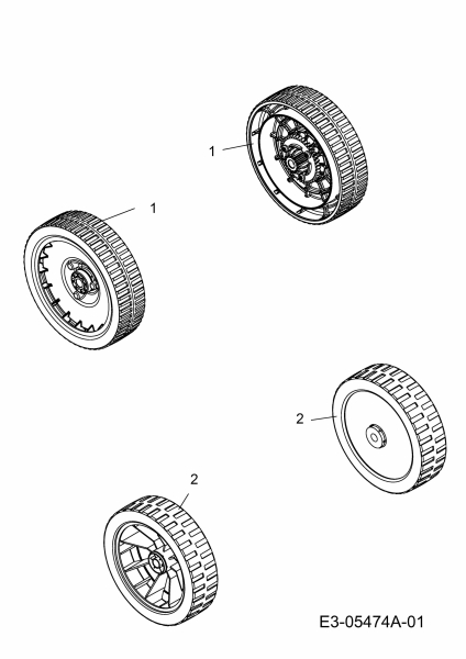 Ersatzteile Ok Motormäher mit Antrieb 46 SPB Typ: 12C-J24J667  (2010) Räder