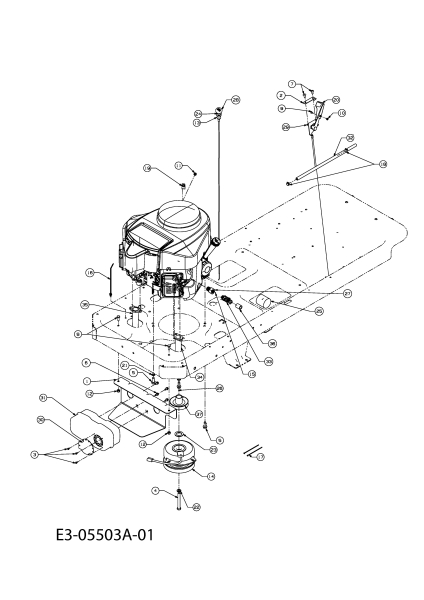 Cub Cadet Ersatzteile Zero Turn RZT 50 17AI2ACP603  (2010) Chokezug, Elektromagnetkupplung, Gaszug, Motorzubehör