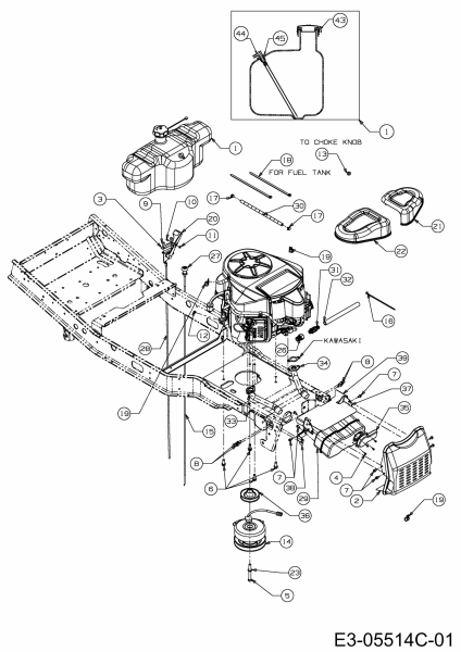 Ersatzteile Massey Ferguson Zero Turn MF 50-22 FMZ Typ: 17BI4BFP695  (2012) Elektromagnetkupplung, Motorzubehör, Tank