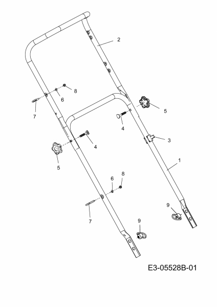 Ersatzteile MTD Benzin Rasenmäher mit Antrieb SPB 48 HW Typ: 12AI129J600  (2011) Holm 