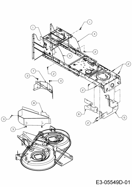 Ersatzteile MTD Rasentraktor Smart RE 130 H Typ: 13HH71KE600  (2016) Abdeckungen Mähwerk E (36/92cm) 