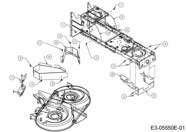 Ersatzteile MTD Rasentraktor Optima LN 165 H Typ: 13IN71KN678  (2016) Abdeckungen Mähwerk N (41/105cm) 