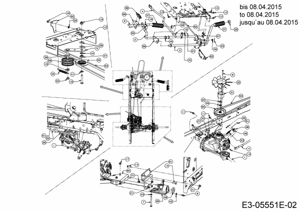 Ersatzteile Black Edition Rasentraktoren 180-92 Typ: 13HT717E615  (2015) Fahrantrieb bis 08.04.2015