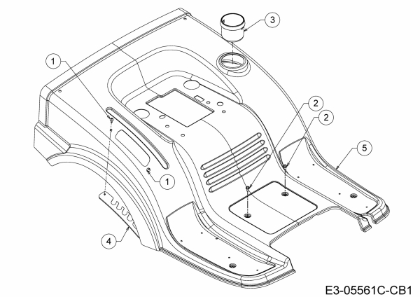 Ersatzteile MTD Rasentraktor DL 92 H Typ: 13H2715E677  (2017) Sitzwanne 