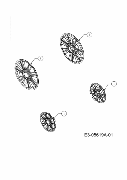 Ersatzteile M Tech Motormäher mit Antrieb M 5360 SPHWK Typ: 12A-867D605  (2013) Radkappen