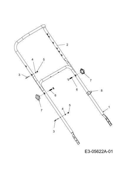 Ersatzteile MTD Benzin Rasenmäher mit Antrieb SPHM 53 4 en 1 Typ: 12C-83CQ600  (2010) Holm 