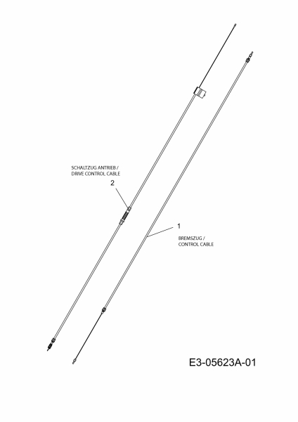 Ersatzteile MTD Benzin Rasenmäher mit Antrieb SPK 48 HW Typ: 12A-127D678  (2011) Bowdenzüge 