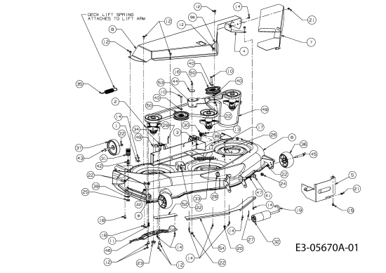 Cub Cadet Ersatzteile Gartentraktoren GT 1224 14AI94AP603  (2010) Mähwerk P (50/127cm)