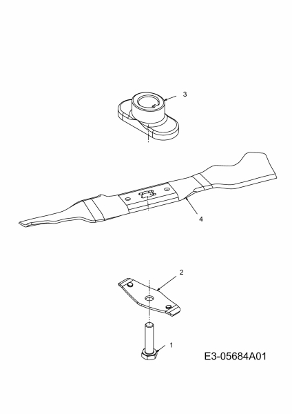 Ersatzteile MTD Benzin Rasenmäher ohne Antrieb 40 PO-HQ Typ: 11B-I1JD616  (2011) Messer, Messeraufnahme 