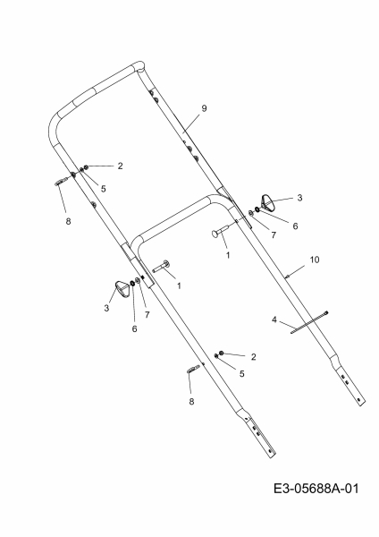 Ersatzteile MTD Benzin Rasenmäher ohne Antrieb P 46 B Typ: 11D-J10G615  (2012) Holm 