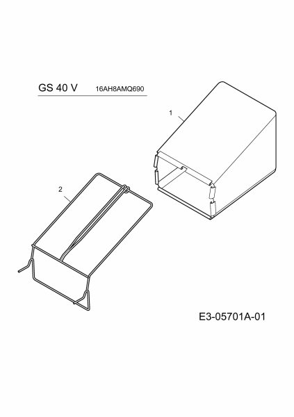 Ersatzteile Gutbrod Motorvertikutierer GS 40 V Typ: 16AH8AMQ690  (2010) Grasfangsack