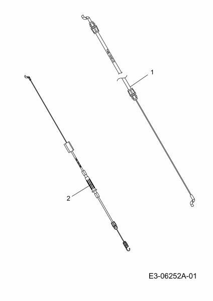 Ersatzteile MTD Benzin Rasenmäher mit Antrieb SP 46 B Typ: 12D-J24J615  (2011) Bowdenzüge 