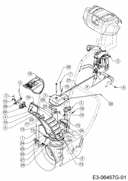 Ersatzteile MTD Schneefräse Optima ME 66 Typ: 31CY5FT3678  (2022) Auswurfschacht, Joystick 