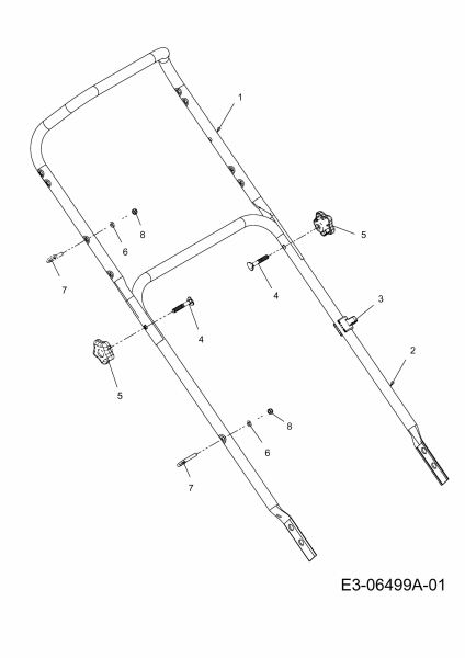 Ersatzteile Best Garden Motormäher mit Antrieb BG 48 SPHM Typ: 12A-11CQ625  (2010) Holm