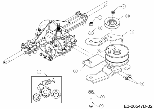 Ersatzteile Blisar Rasentraktoren GF 140 Typ: 13H2765F607  (2017) Spannrolle Getriebe