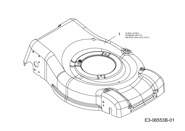 Ersatzteile Sterwins Motormäher mit Antrieb 460 HTC Typ: 12C-J6AQ638  (2013) Mähwerksgehäuse