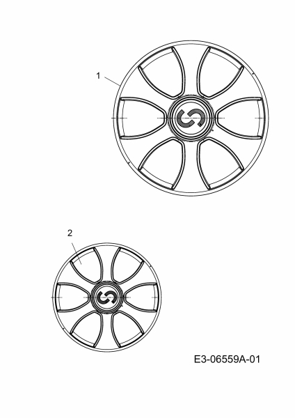 Ersatzteile Sterwins Motormäher mit Antrieb 460 HTC Typ: 12C-J6AQ638  (2011) Radkappen