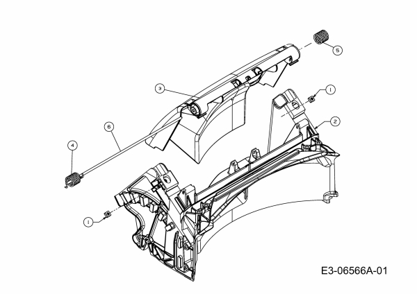 Ersatzteile MTD Benzin Rasenmäher ohne Antrieb Yard Machines 21 Typ: 11A-B24T360  (2011) Heckklappe 