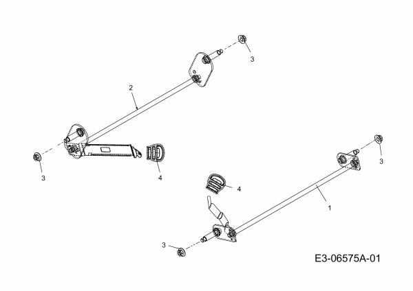 Ersatzteile MTD Benzin Rasenmäher ohne Antrieb Smart 53 PB Typ: 11A-B25D600  (2014) Höhenverstellung 