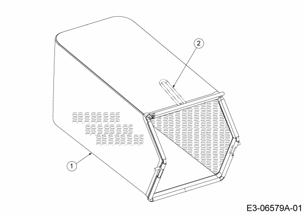 Ersatzteile MTD Benzin Rasenmäher mit Antrieb A 13 K Typ: 12A-A13K729  (2014) Grasfangsack 