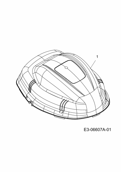 Ersatzteile WOLF-Garten Elektro Rasenmäher ohne Antrieb Ambition 48 EHW Typ: 18A-11K-650  (2011) Motorabdeckung 