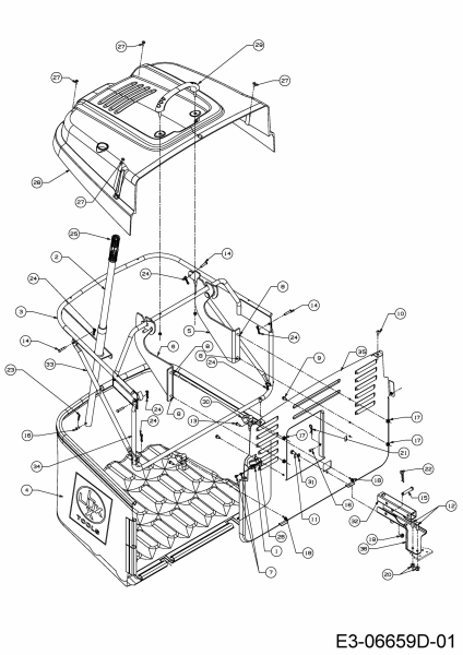 Ersatzteile Lux Tools Rasentraktoren RT 155-92 H Typ: 13HM77TE694  (2016) Grasfangeinrichtung